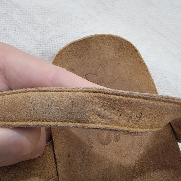 SAS Clover T-Strap Sandal Lusso Capp 7 W Wide Comfort Wedge Open Toe - Picture 10 of 16